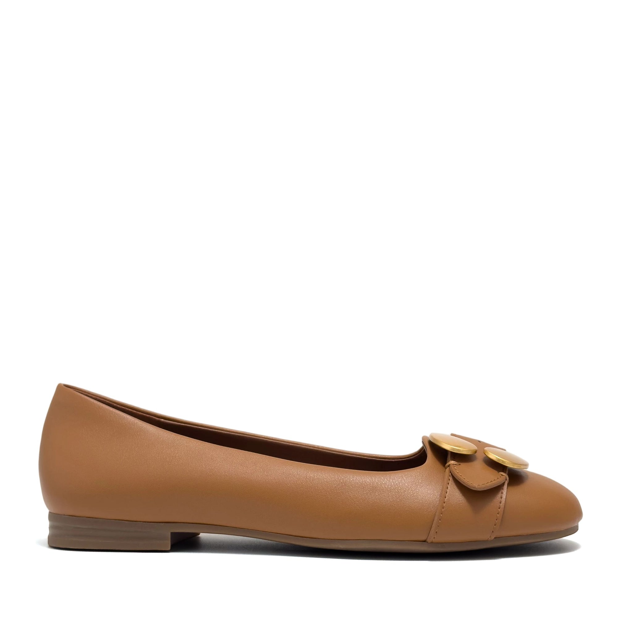 Paradise Casual Flat | Tan Faux Soft Nappa