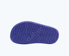 Bottom view of a Native Shoes Kids Frankie Sugarlite Kids | Dazzle Pink/ Healing Purple/ Haze Purple/ Morning Winterberry Strap Footwear