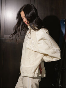 Varsity Nylon Jacket | Buttercream