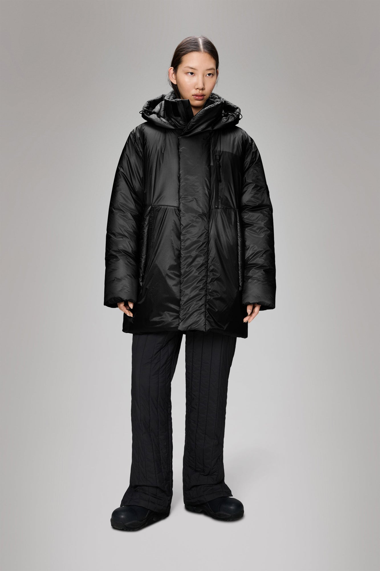 Rains Torna Insulated Long Jacket Black Jacket