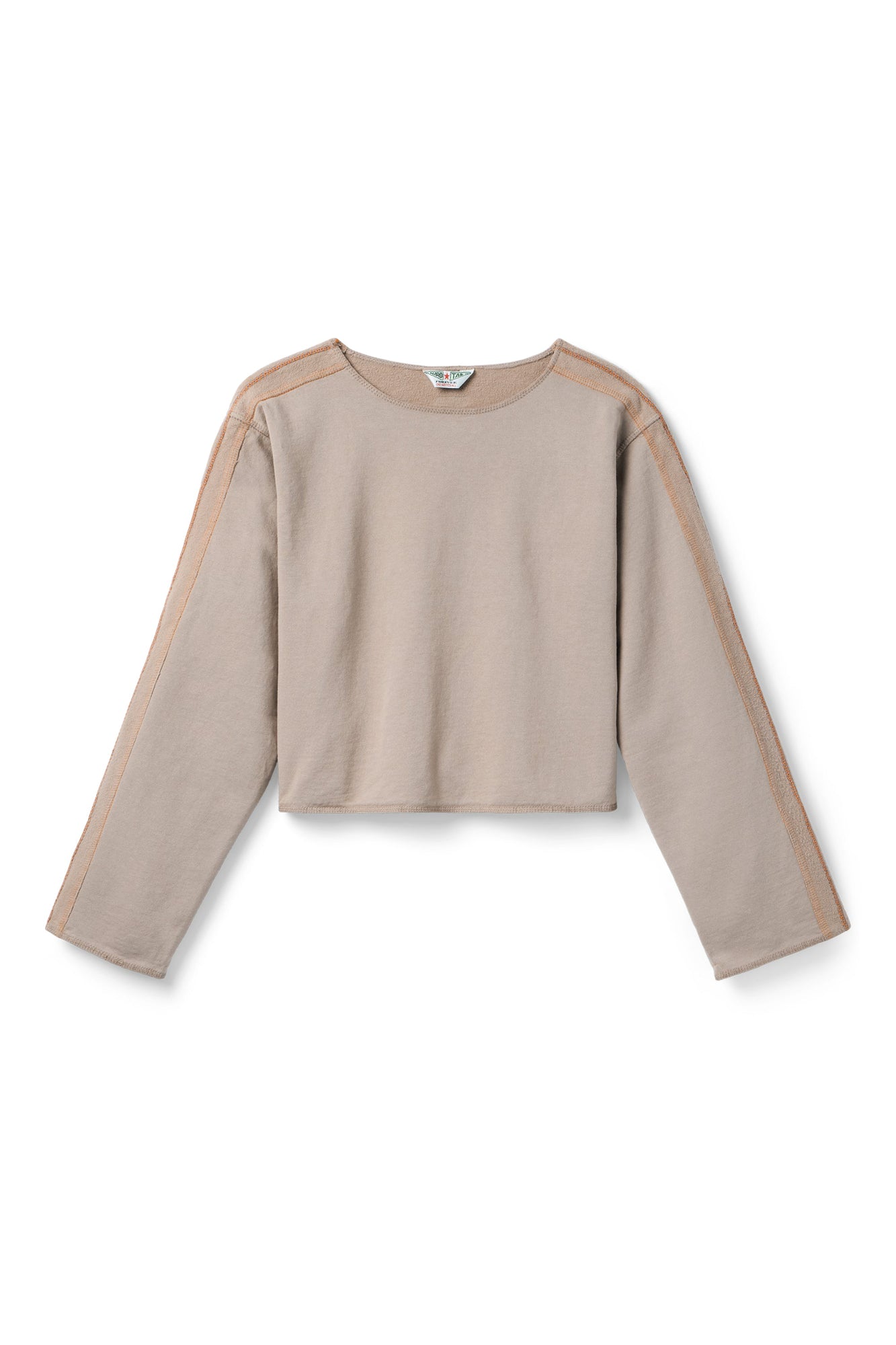 Women | Vintage Orange Stitched Sweatshirt | Woodsmoke