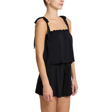 Unwind Shoulder Tie Tank | Black