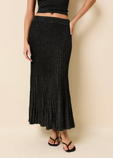 Theresa Skirt Noir - Solid & Striped