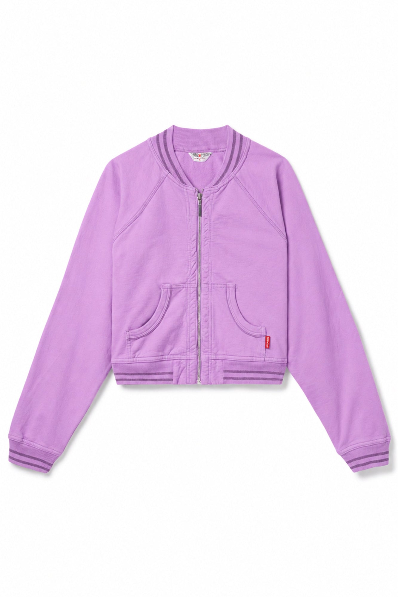 Women | Vintage Baseball Fleece Jacket | Violet
