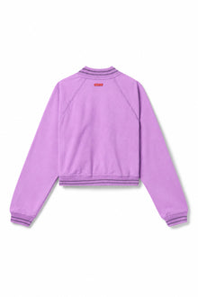 Women | Vintage Baseball Fleece Jacket | Violet