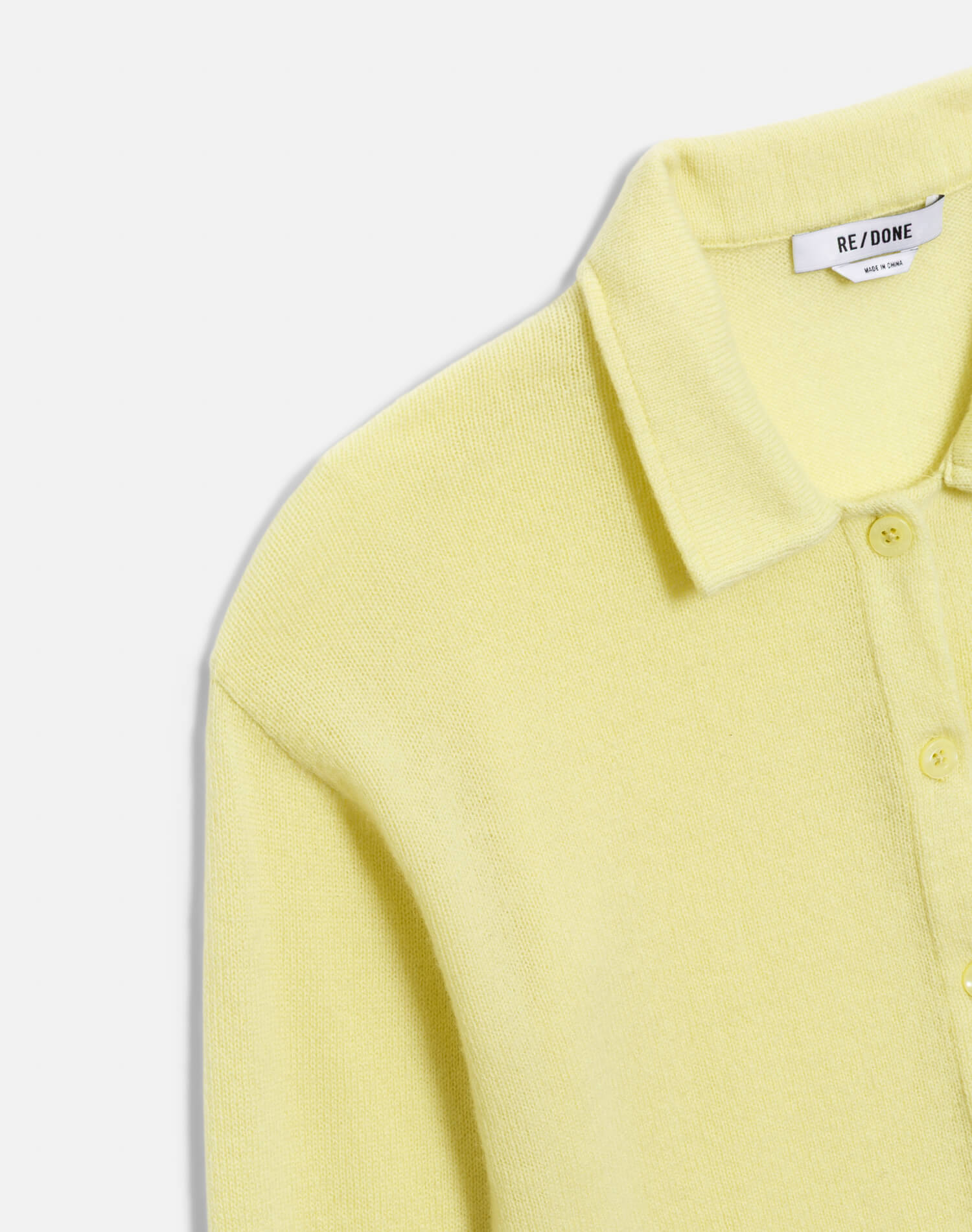 Womens | The Loose Polo Cardigan | Limeade