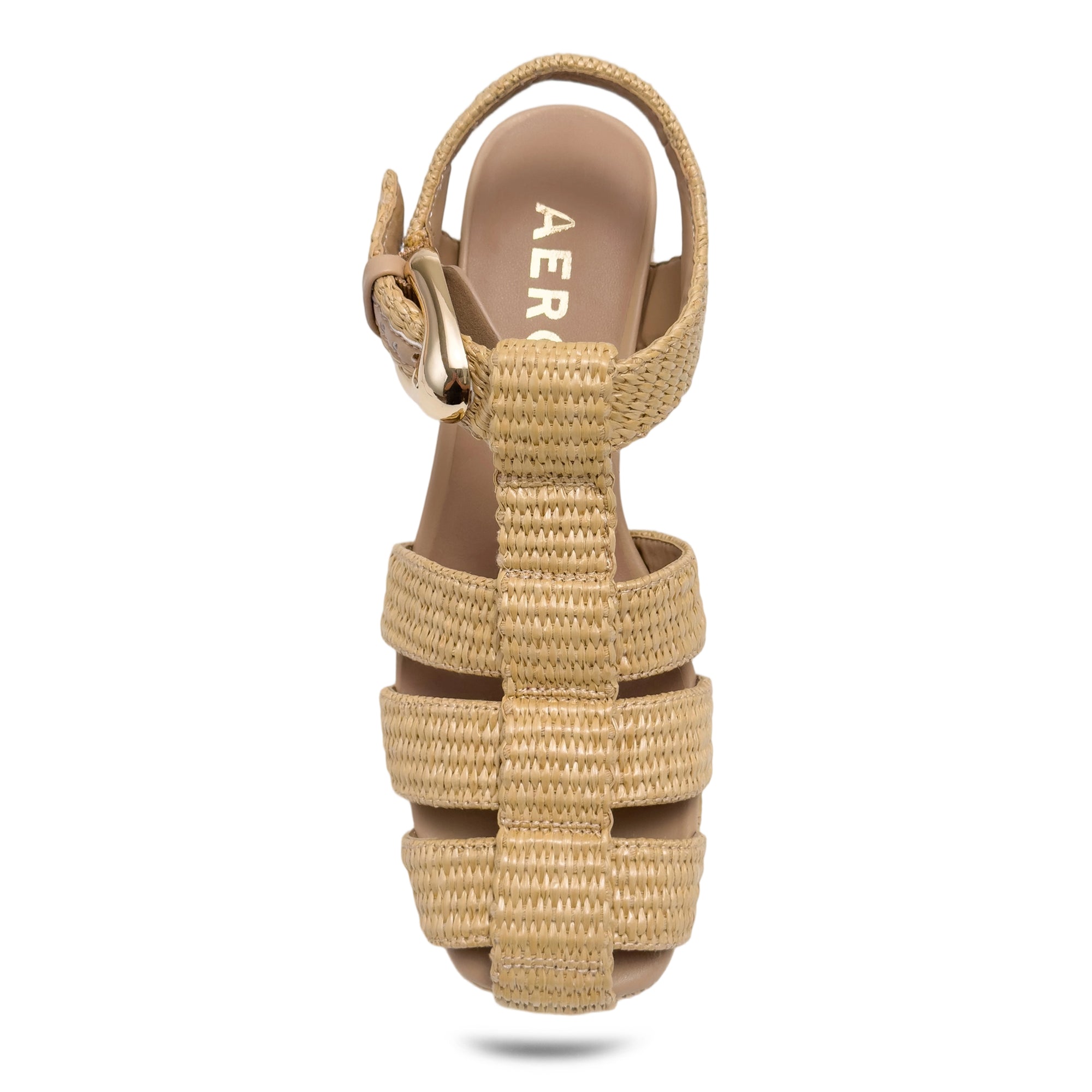 Soave Sandal Platform | Natural/Beige Bisque Basket Raffia