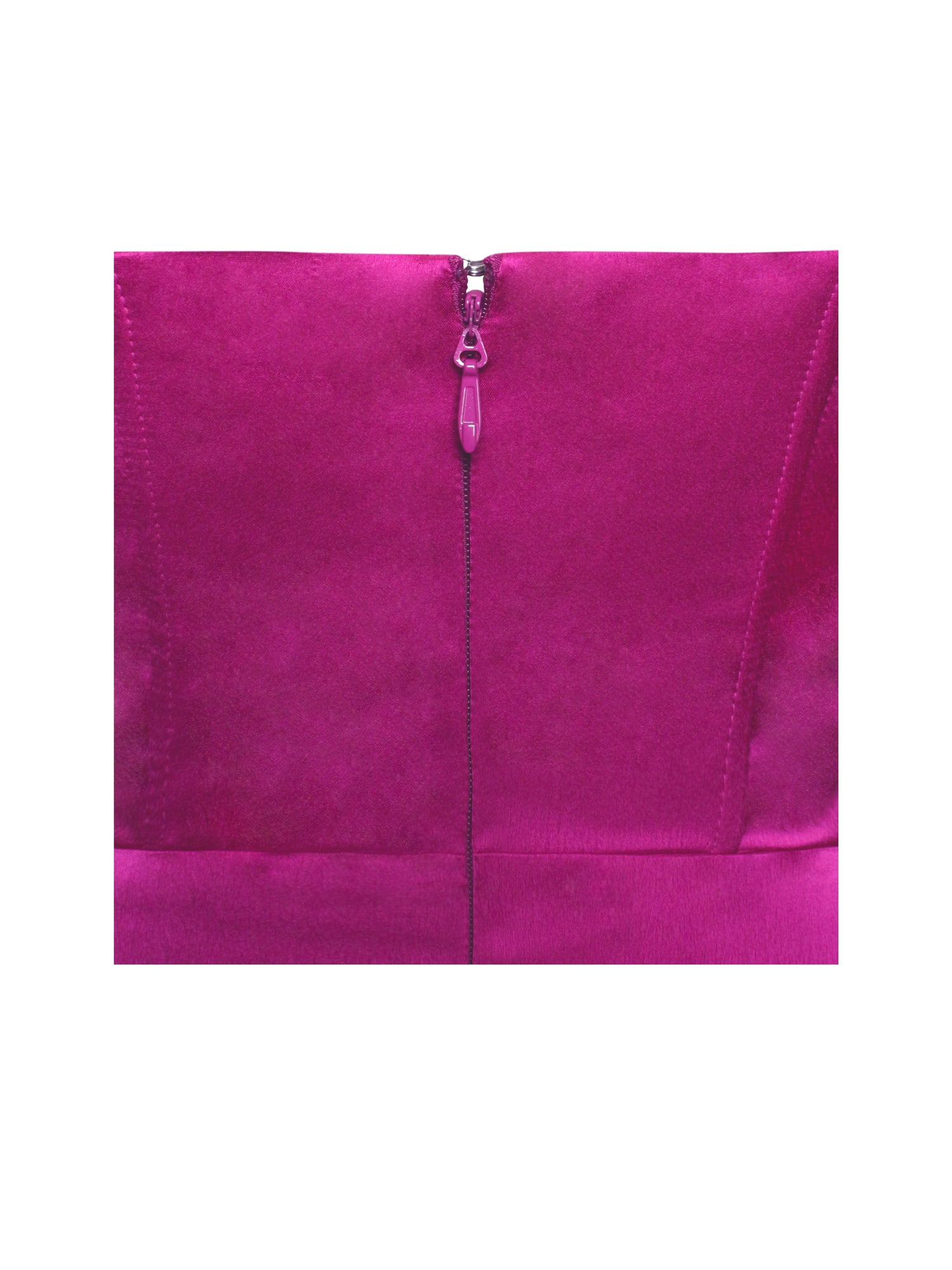 Zarah High Slit Corset Satin Dress | Fuchsia