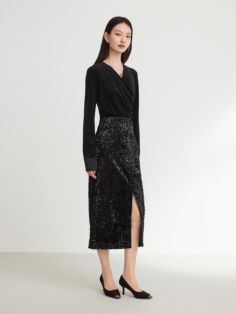 Bodycon Narrow-Waist Pencil Skirt | Black