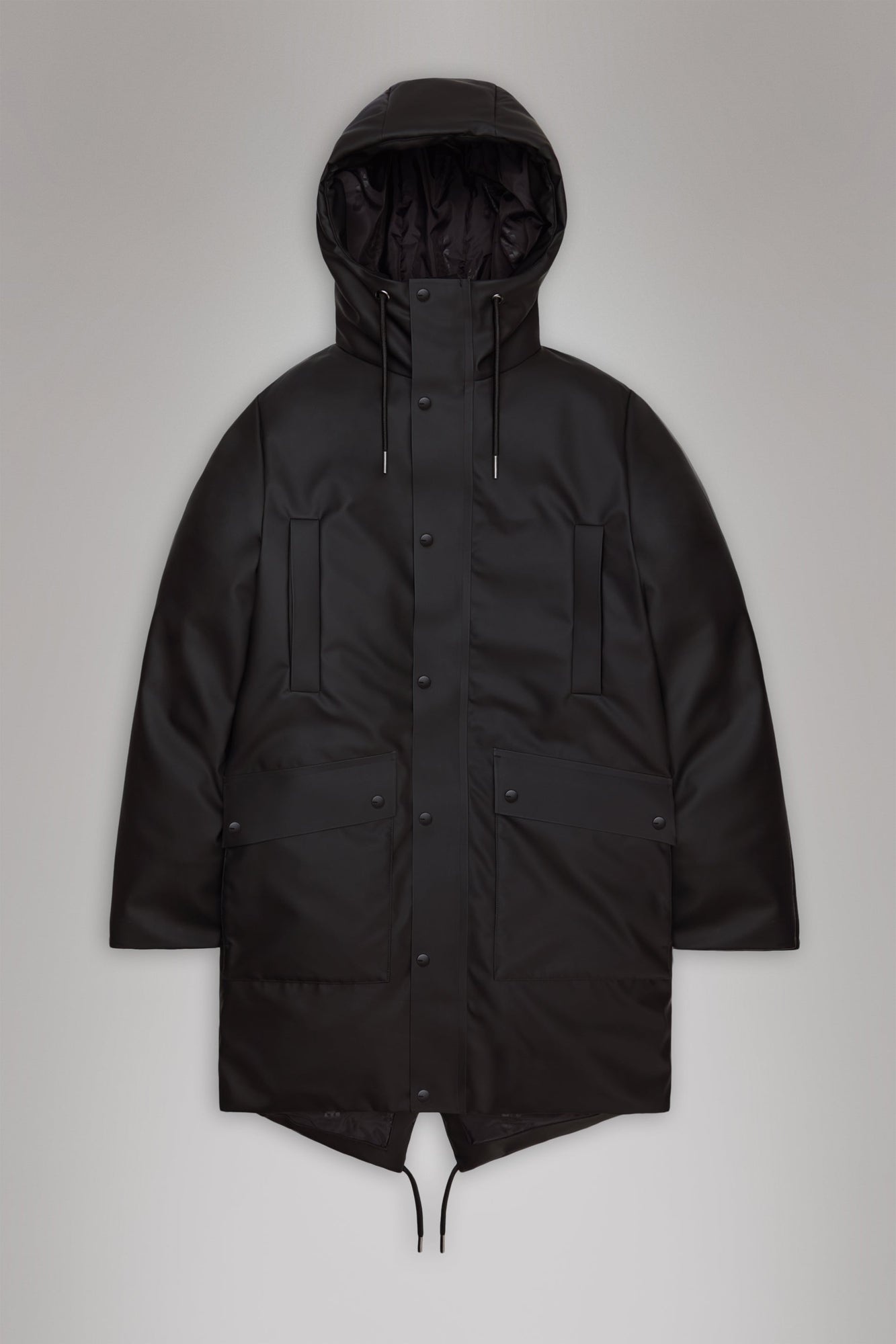 Rains Nome Long Parka Black Jacket