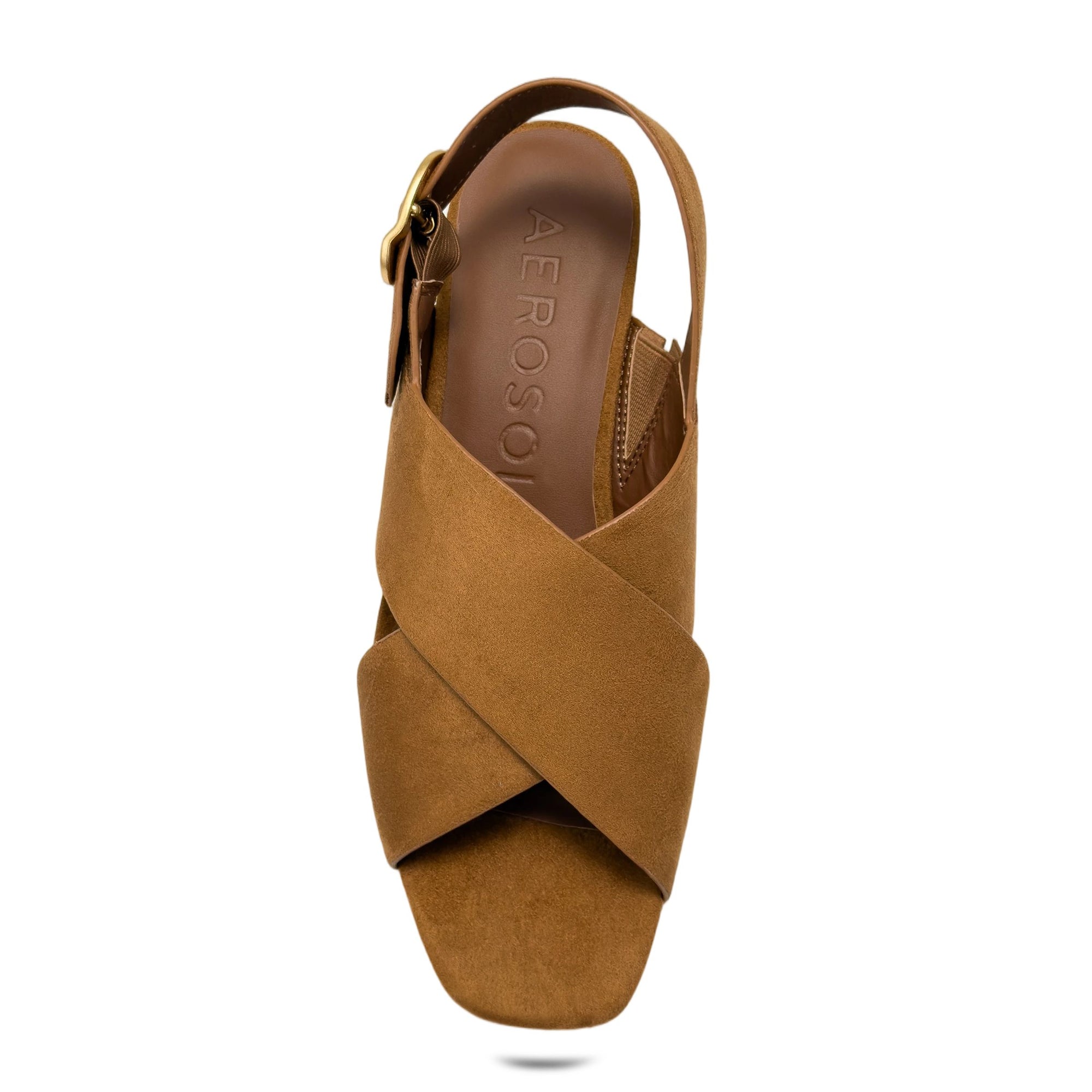 Pura Sandal Platform | Tan Faux Suede (Cork Heel)