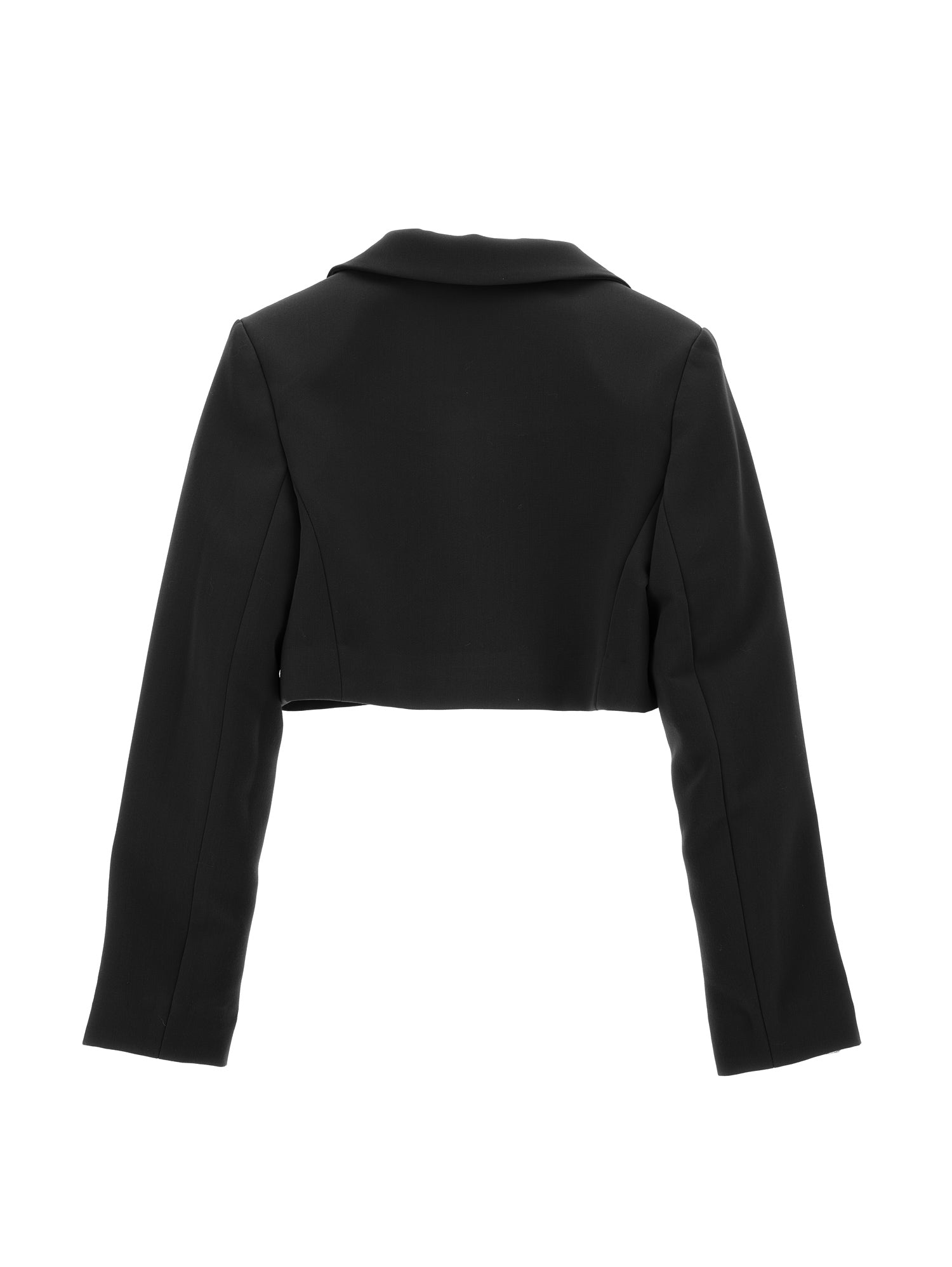 Girls | Lightweight Cropped Jacket With Jewel Button | Black