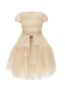Girls | Glitter Tulle Dress | Gold