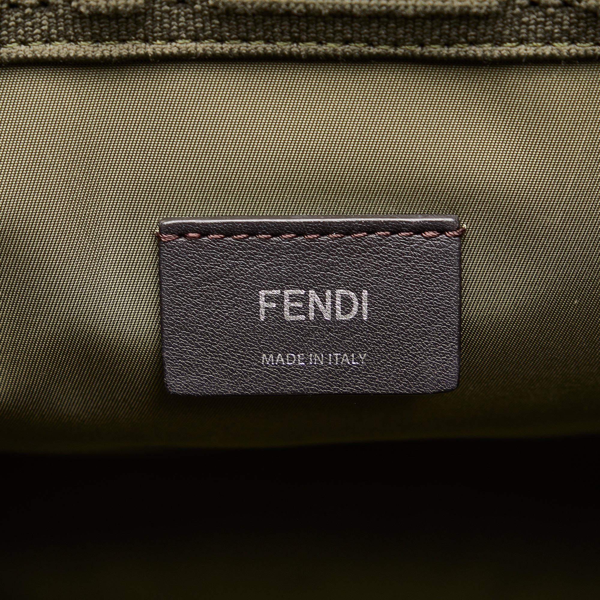 Fendi | Pre-Owned Medium Zucca Sunshine Shopper Canvas Tote | Green/Dark Green