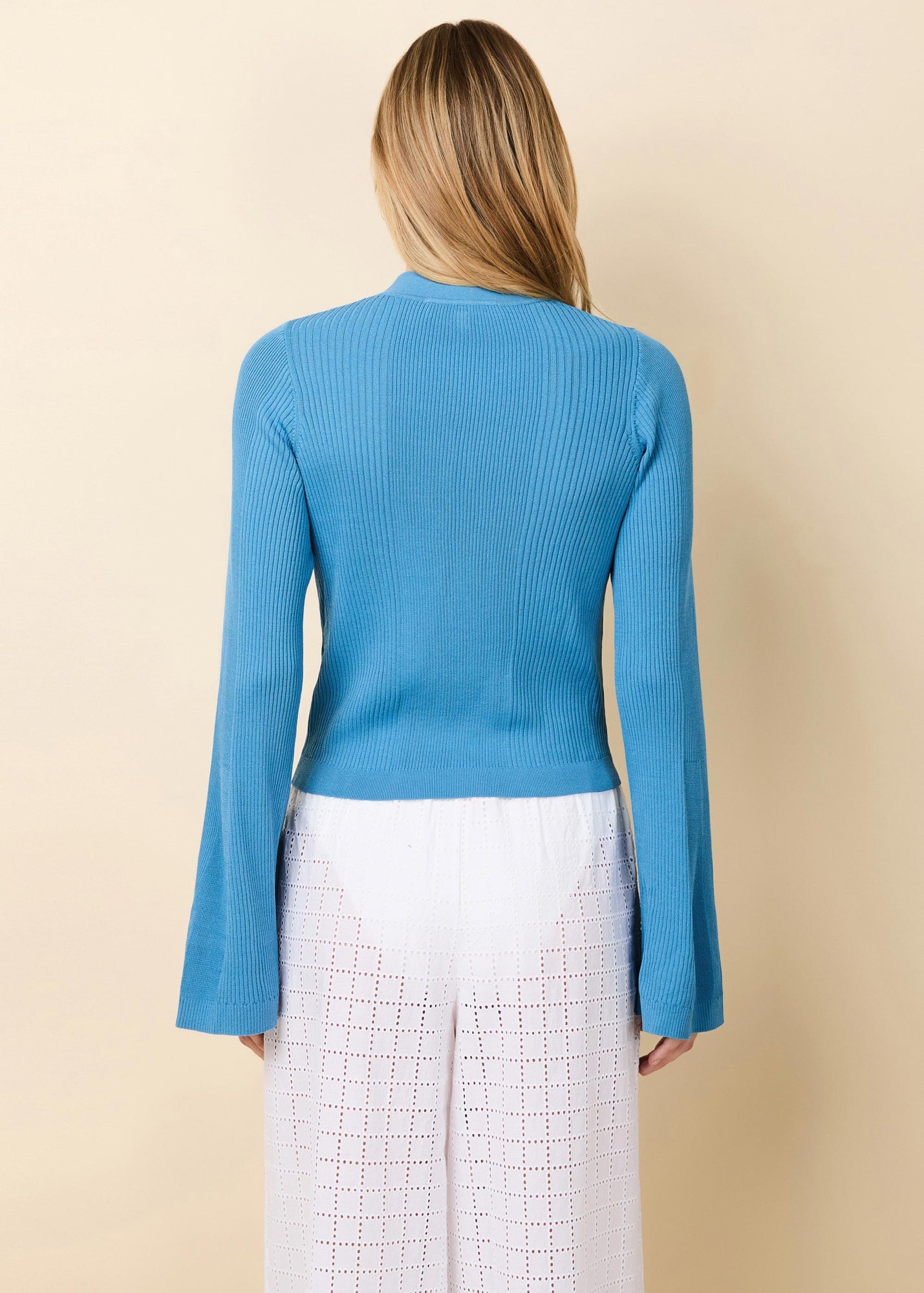 Babetta Ribbed Top French Blue - Solid & Striped