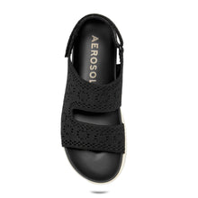 Helsea Sandal Sport | Black Lace Knit