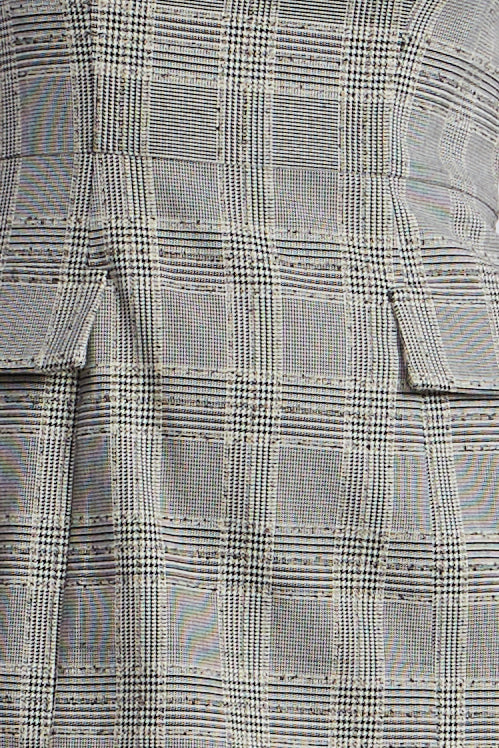 Glen Plaid Dress With Drape | Glen Plaid