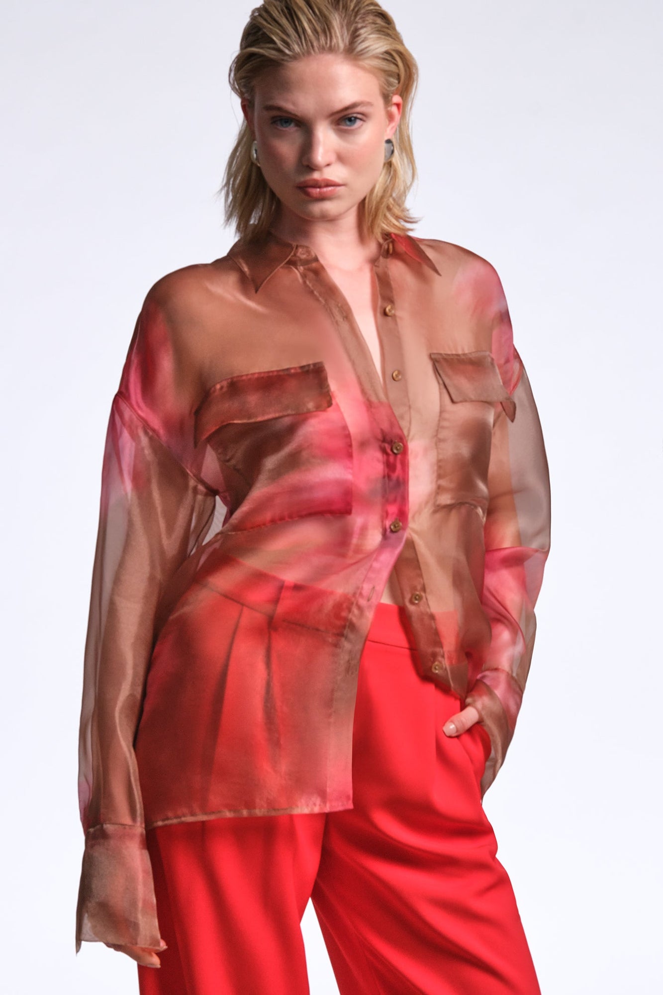 Pauline Shirt | Flame Meadow Print