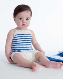 Camisole Mariniere - Ribbed | Seashell/Blue Stripes