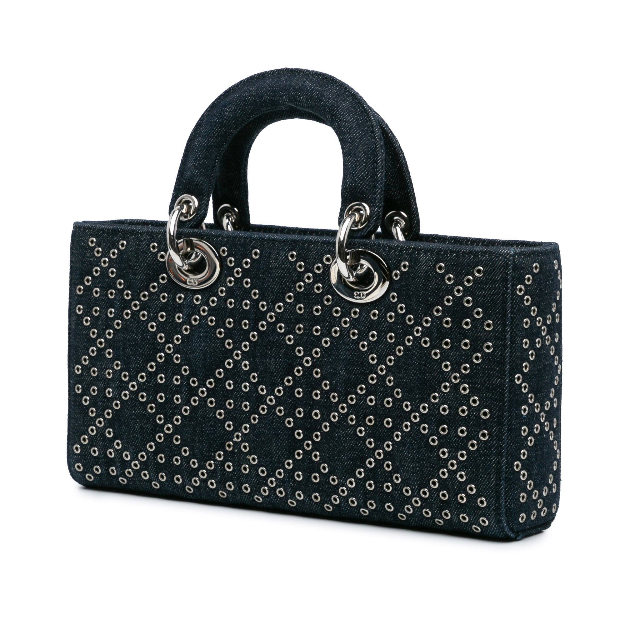 Dior | Pre-Owned Medium Denim Cannage Eyelet Lady D Joy | Blue/Navy