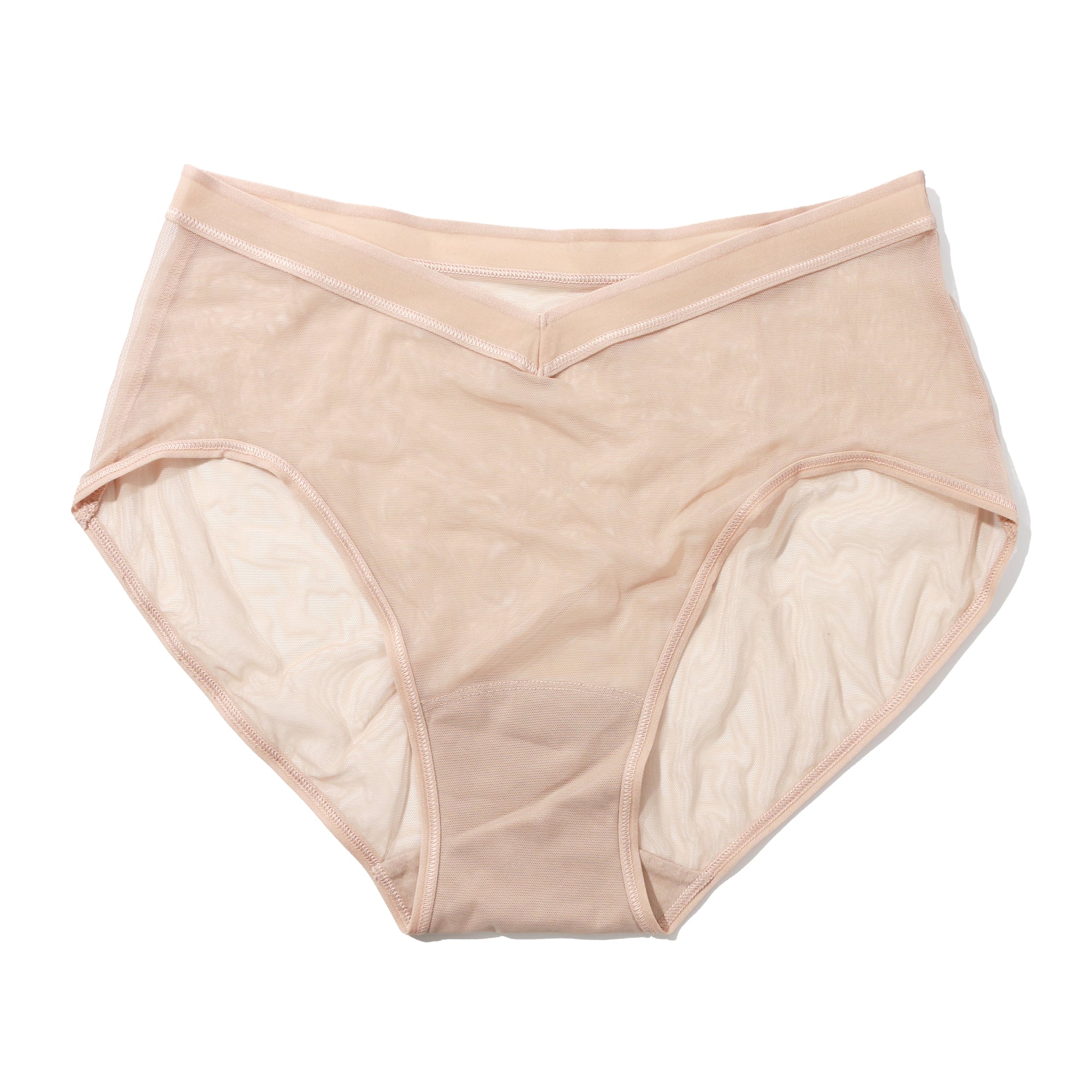Mesh High Cut French Brief | Chai