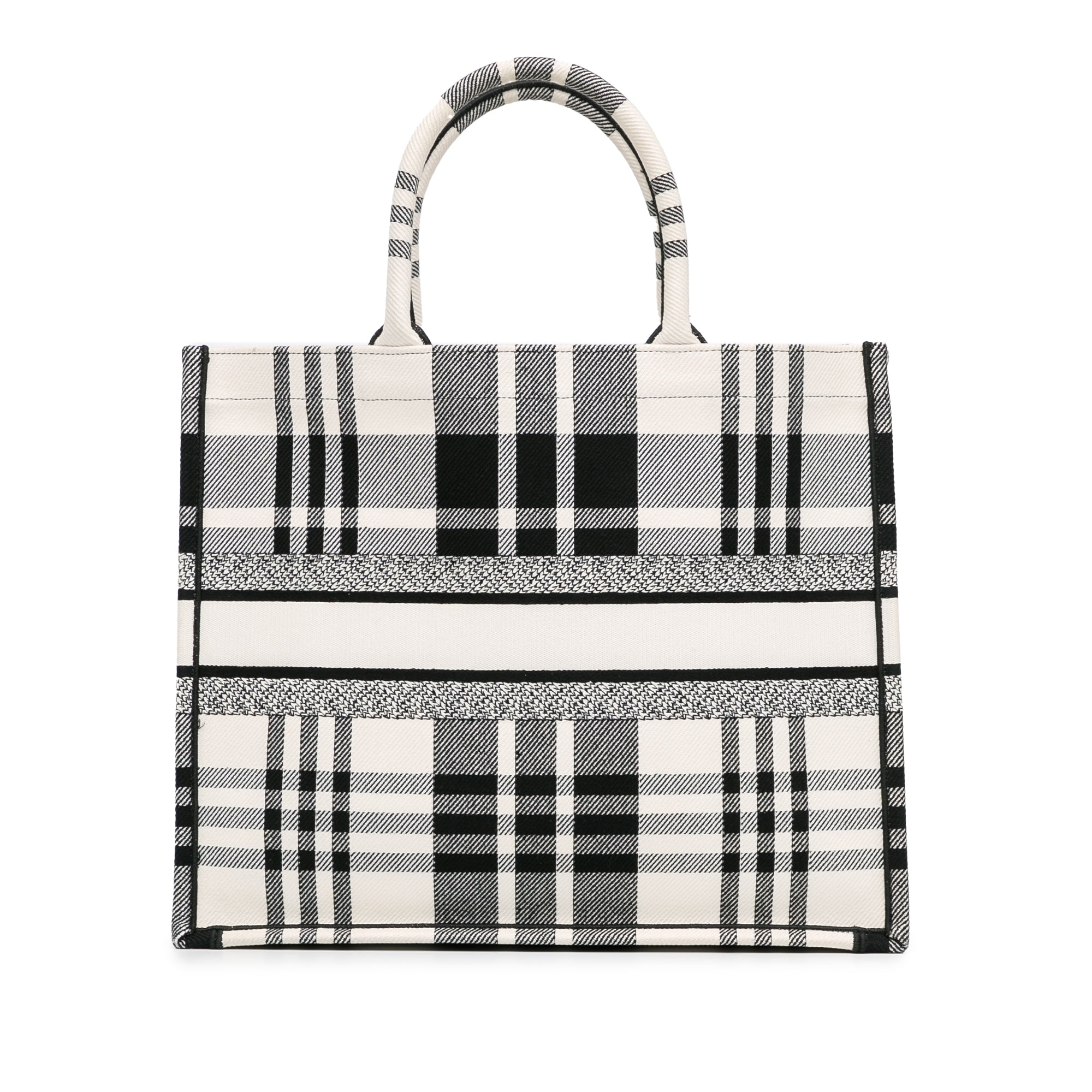 Dior | Pre-Owned Large Check'n'Book Tote | White/Ivory
