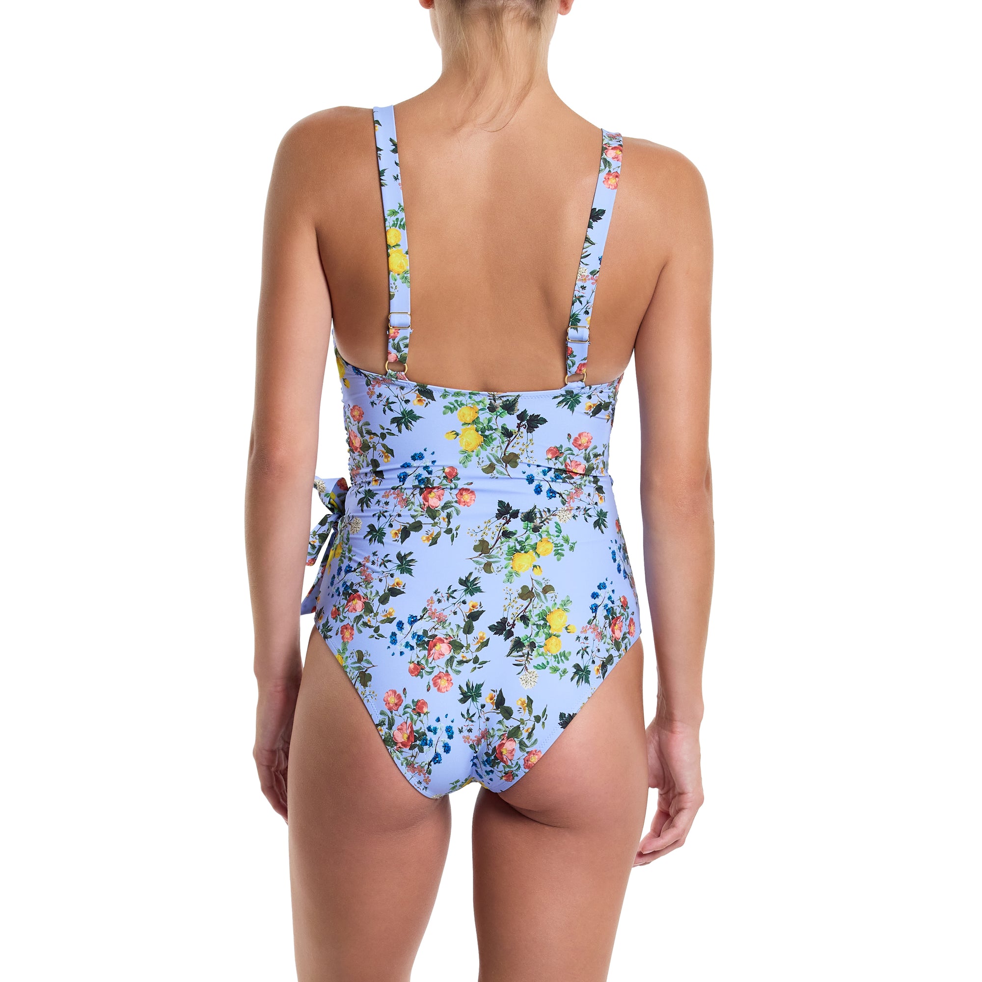 Swim Wrap One Piece | Thankful (Blue)