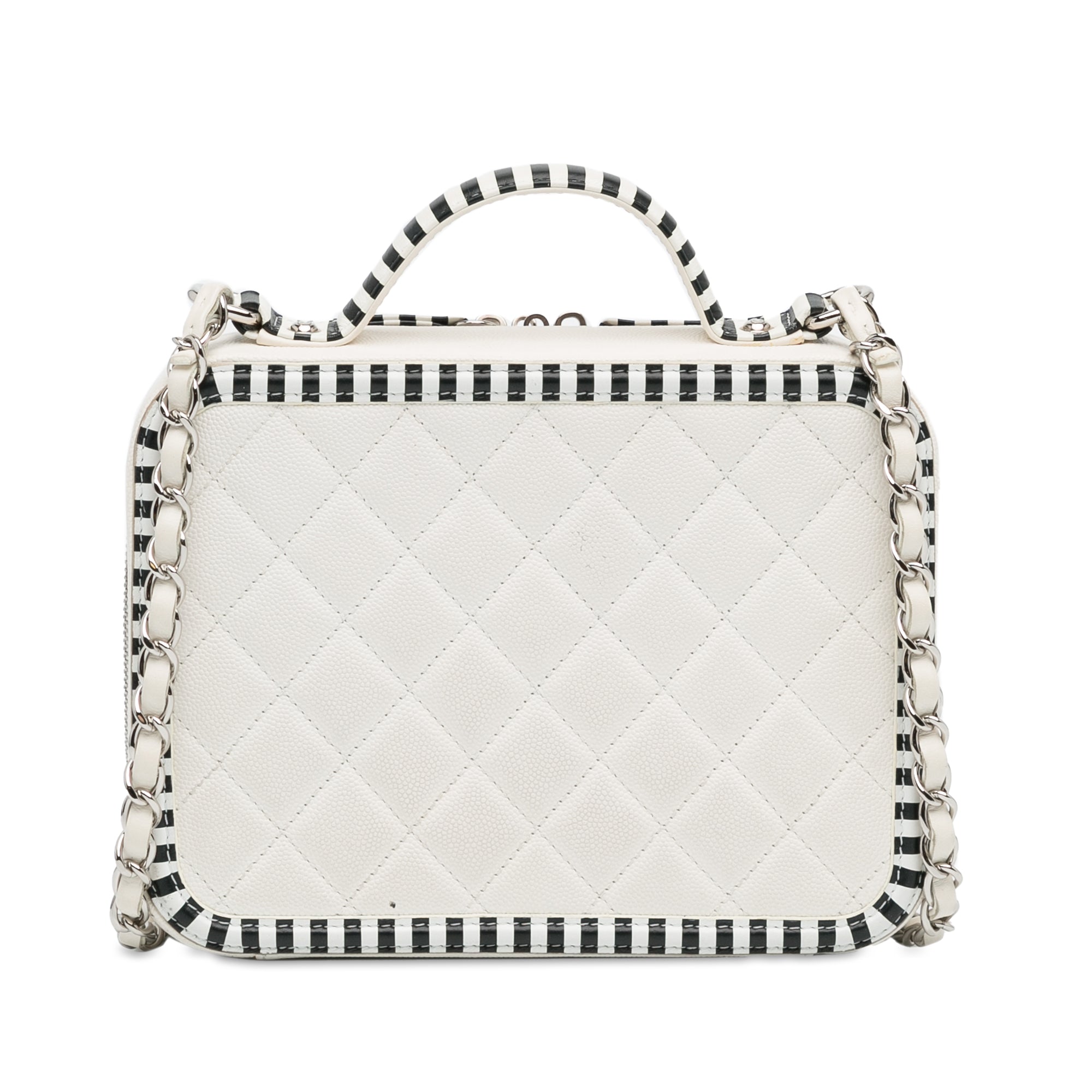 Chanel | Pre-Owned Medium Caviar CC Filigree Vanity Case | White