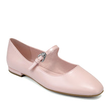 Annette Casual Flat | Pale Pink Faux Crinkle Patent