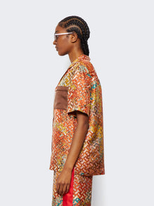 Women | BURBERRY | Silk Tierney Shirt | Bright Orange