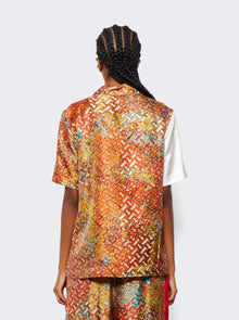 Women | BURBERRY | Silk Tierney Shirt | Bright Orange