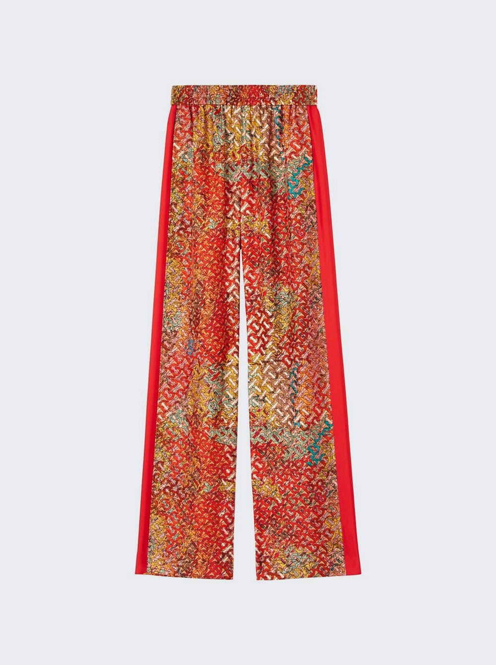 Women | BURBERRY | Printed Flowy Pants With Elastic Orange
