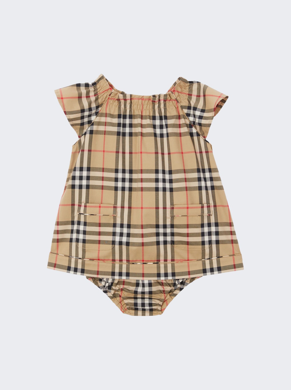 Kids | Burberry Kids | Vintage Check Stretch Cotton Dress With Bloomers