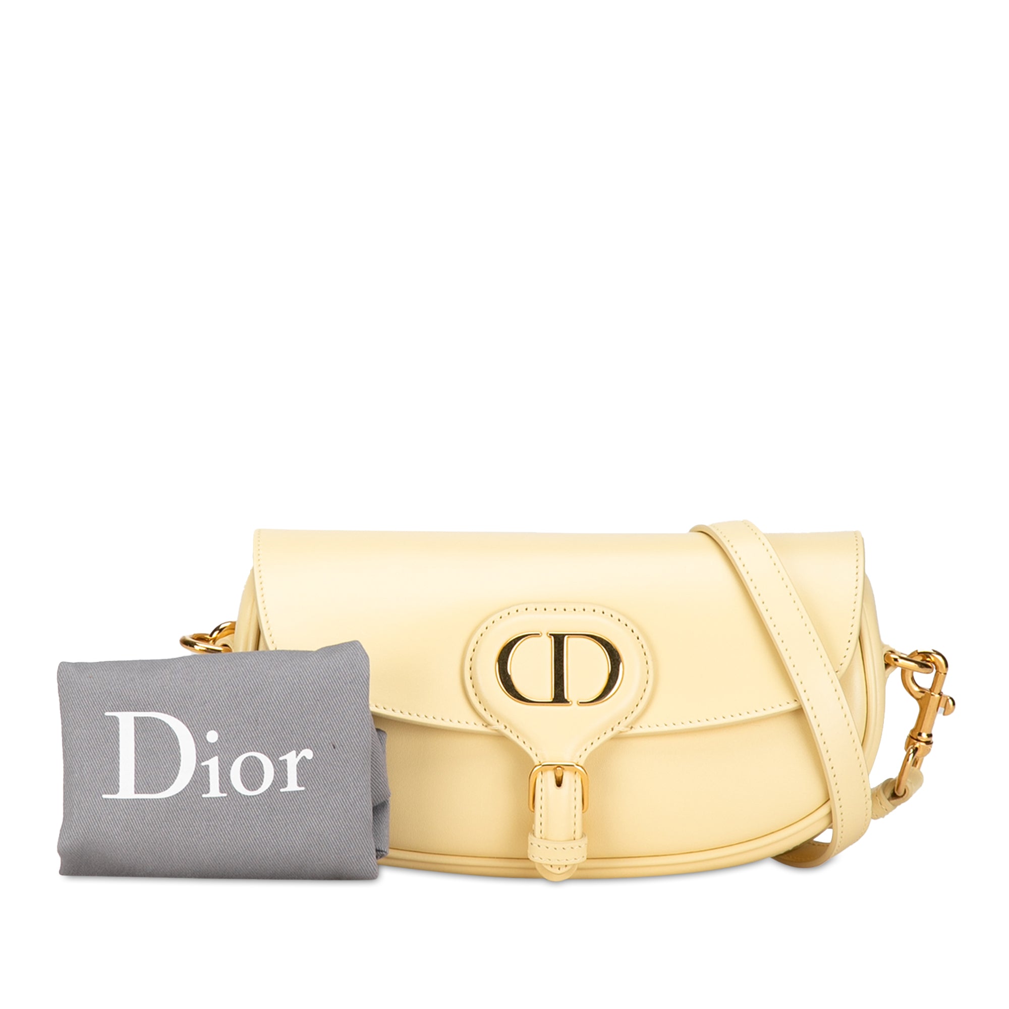 Dior | Pre-Owned Calfskin Bobby East West Crossbody | Yellow/Light Yellow