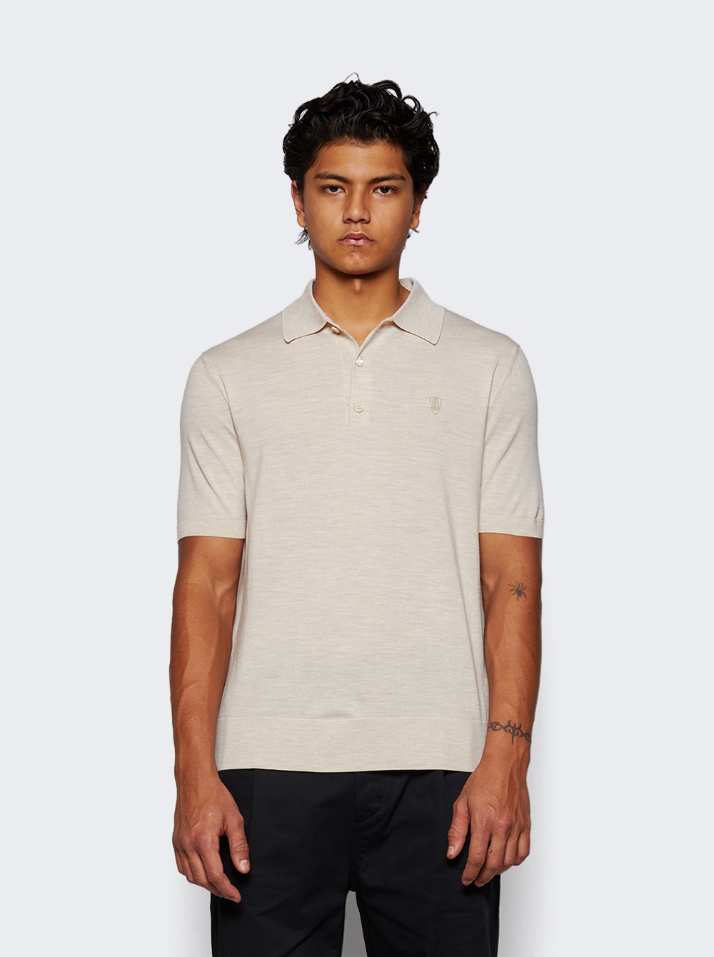 Men | BURBERRY | Wool Polo Shirt | Nutmeg