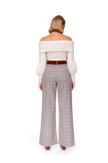 Soho Pants | Hannon Plaid Turtledove