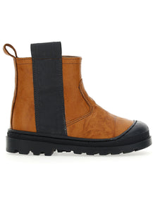 Unisex | Aged Leather Boots | Orange