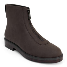 Poshia Bootie Low Block Heel | Java Faux Tumbled Nubuck