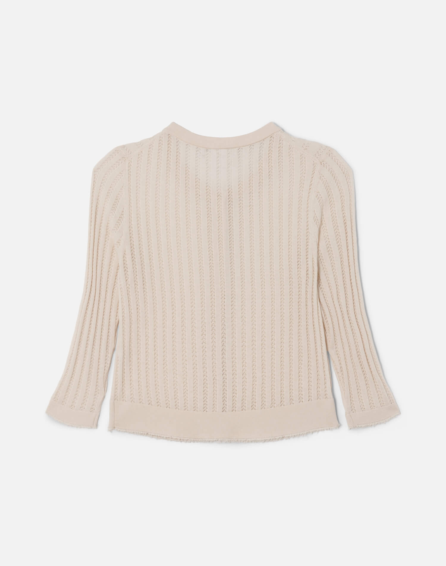 Womens | The Veil Pointelle Cardigan | Ivory
