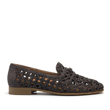 Worthed Dress Flat | Dark Brown  Faux Raffia