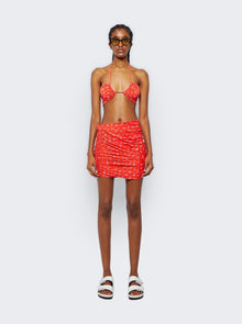 Women | Magda Butrym | Draped Mini Swim Skirt | Red