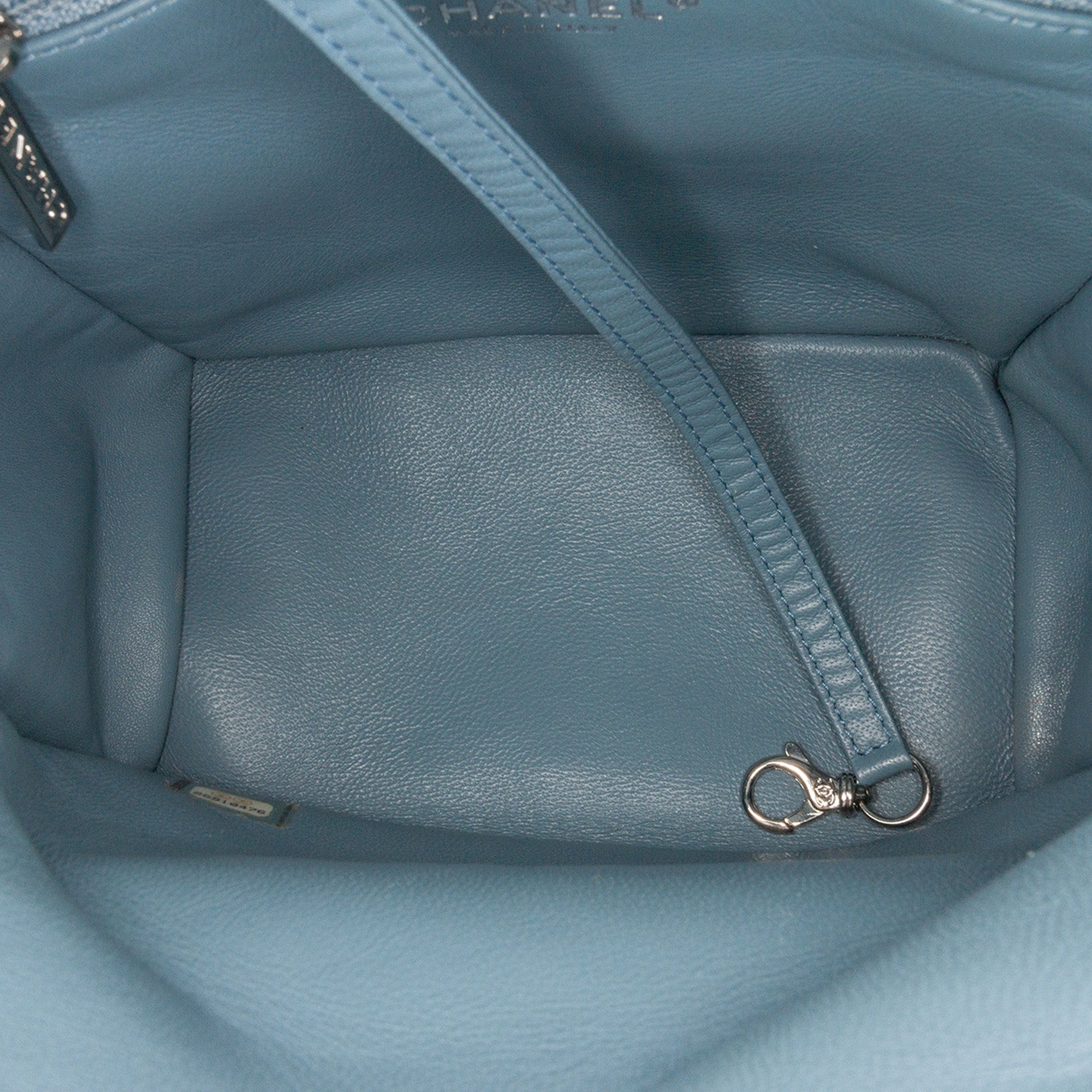Chanel | Pre-Owned Mini Sequins and Lambskin Waterfall Backpack - II | Blue/Light Blue
