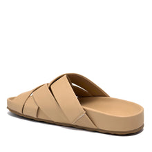Lecco Sandal Footbed | Beige Bisque Faux Nappa