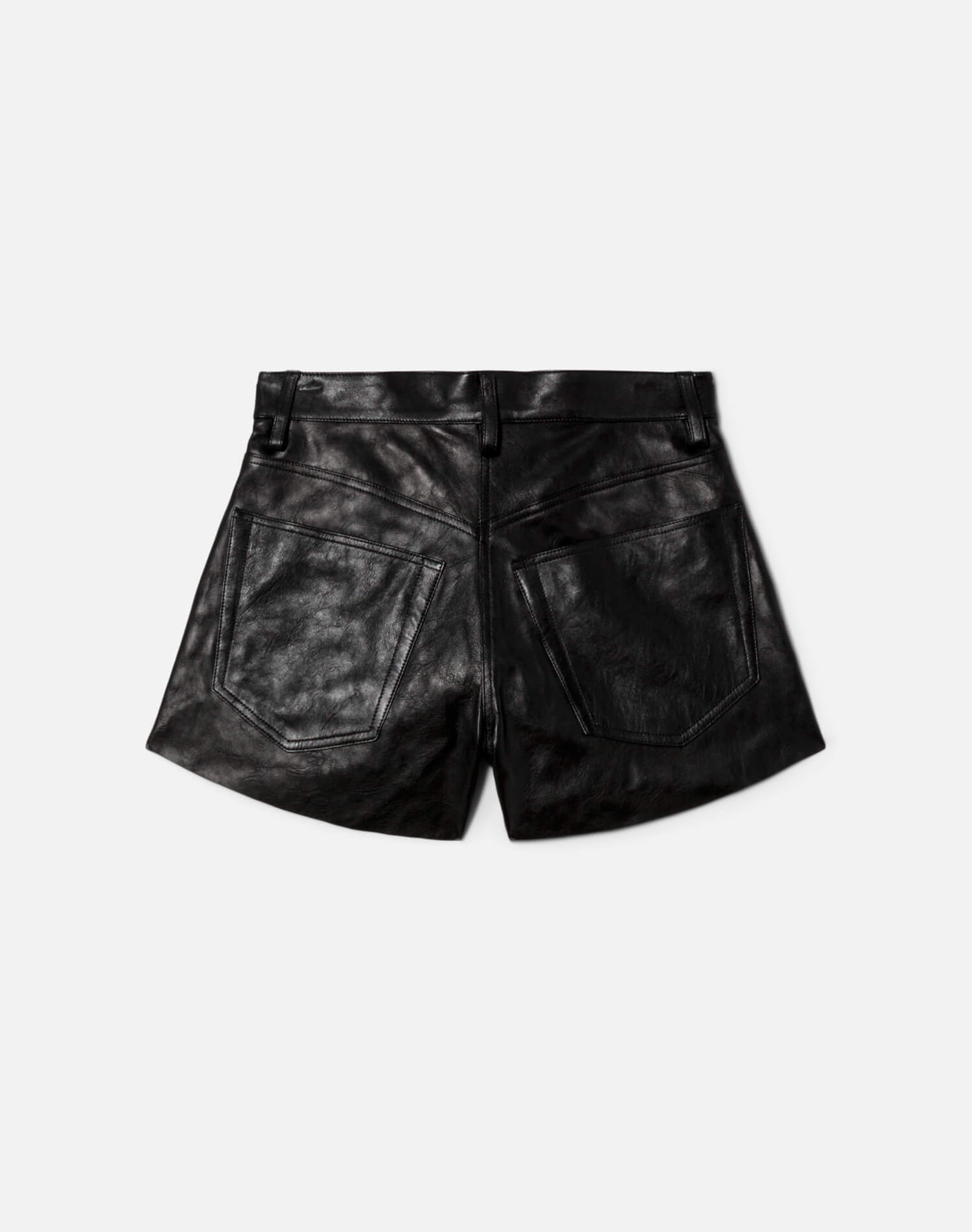 Womens | Leather A Frame Short | Black