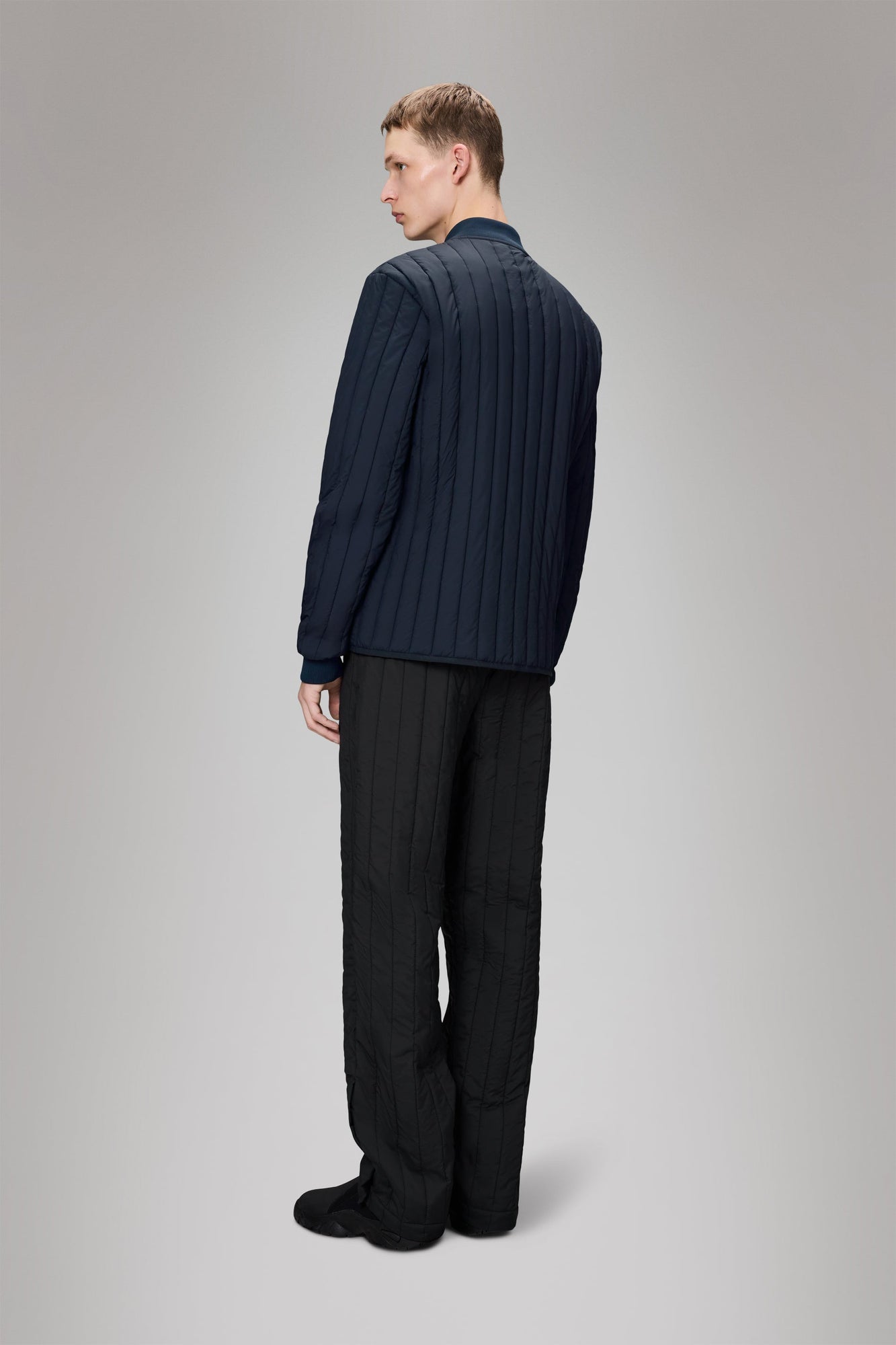 RAINS Banja Liner Bomber Jacket Navy Overshirt