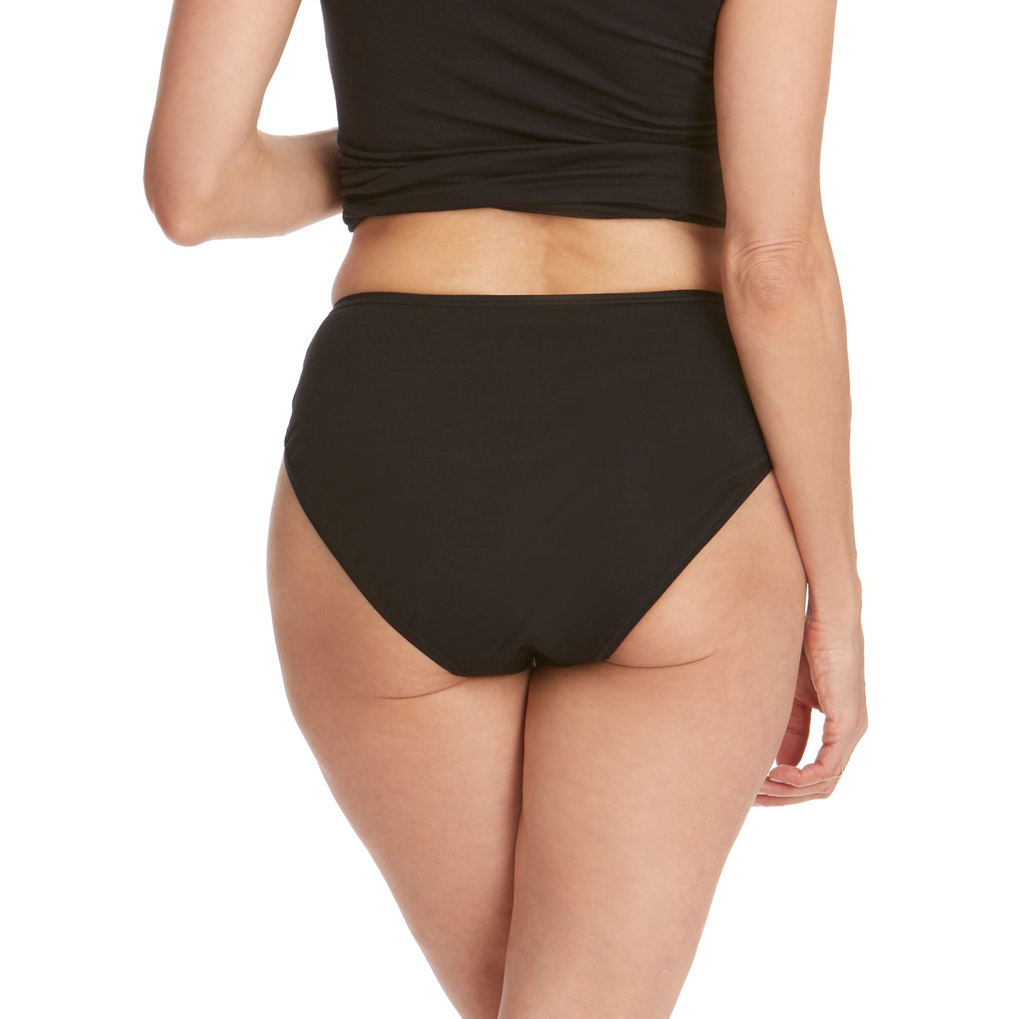 Cotton High Cut Brief | Black