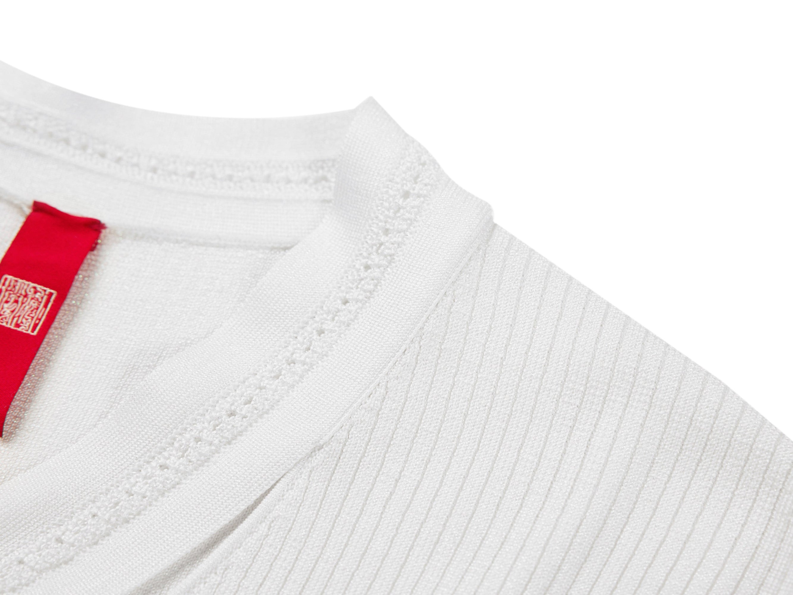 Short Sleeve Knit Top | White