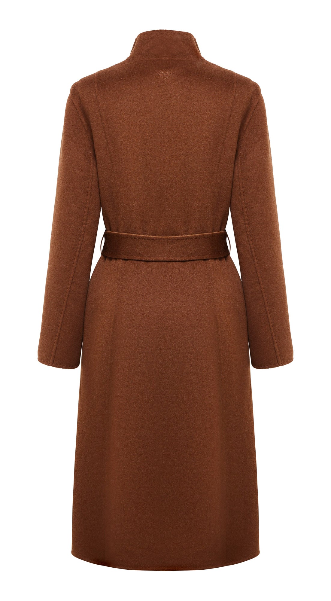 Two-Tone Wrap Coat | Brown/Beige