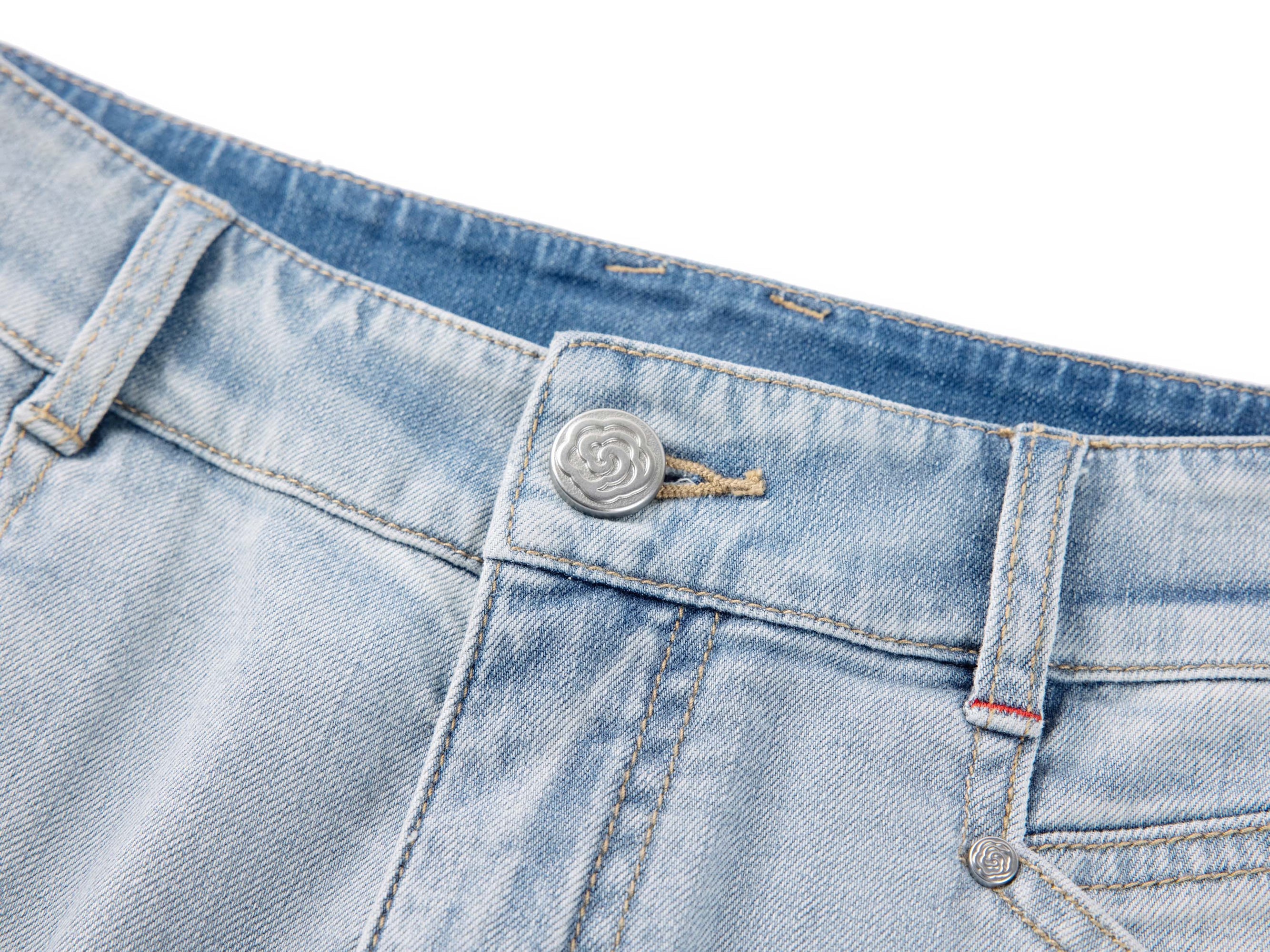 Light Wash Wide-Leg Jeans | Blue