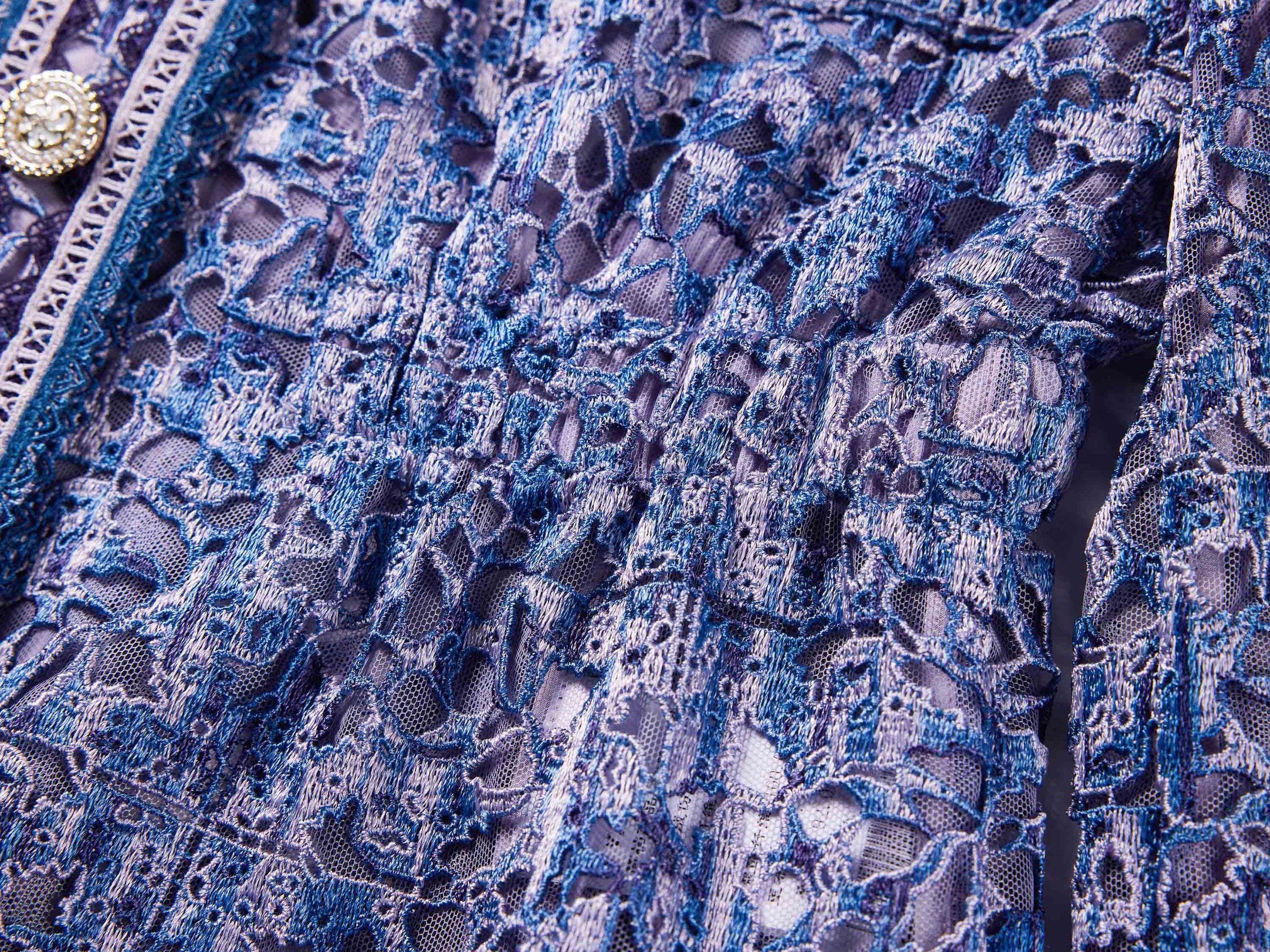 Tweed-Style Jacket | Blue